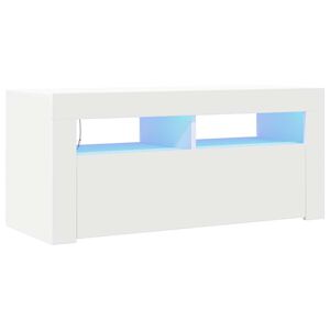 vidaXL TV Cabinet White Engineered Wood Medium TV Cabinet Rectangular