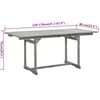 vidaXL Garden Dining Set Grey Solid acacia wood Large Foldable