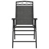 vidaXL Garden Chair Set of 8 Melange Grey Textilene fabric, Steel