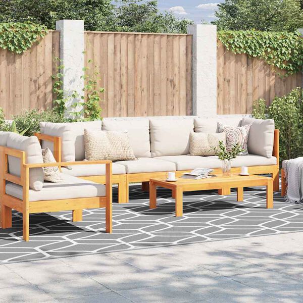 vidaXL Outdoor Rug ARAKIL grey and white 118.1" x 196.9" PP