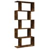 vidaXL Room Divider Bookcase Smoked Oak Engineered Wood