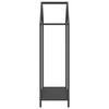vidaXL Firewood Rack Black 15.7x9.8x35.4" Cold-rolled steel