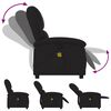 vidaXL Massage Recliner Chair Black Fabric (100% polyester), metal, plywood