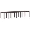 vidaXL Garden Dining Table Brown 137.80 x 39.37 x 28.74 in Poly Rattan