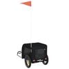 vidaXL Pet Bike Trailer Black Oxford fabric, Iron, PVC Medium