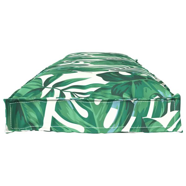 vidaXL Pallet Cushion for Bench Floral Leaf pattern 150 x 40 x 8 cm
