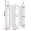 vidaXL Garden Gate Black 47.6"x3.1"x59.1" Wrought Iron