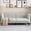 vidaXL Sofa Light grey Velvet, plywood, solid wood 2-seater Sofa