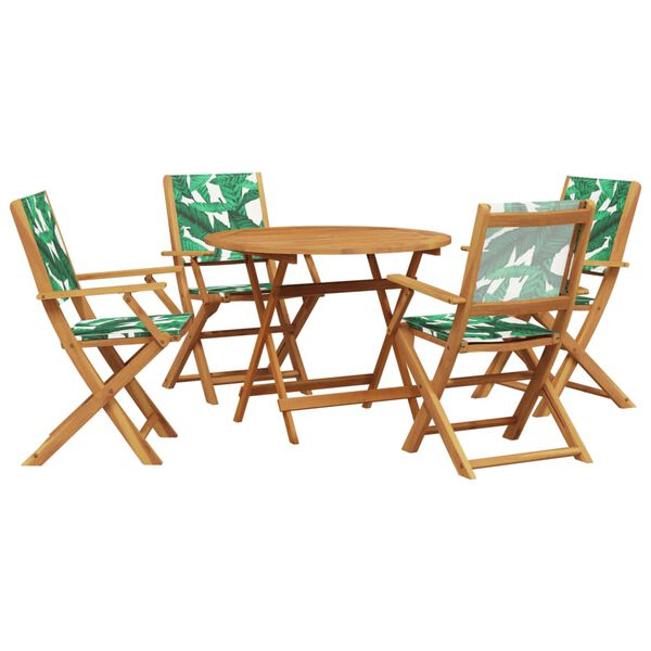 vidaXL Garden Dining Set Green, Natural Acacia Wood