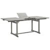 vidaXL Garden Table Grey Solid Acacia wood Medium Extendable