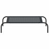 vidaXL Dog Bed Black Textilene and Powder-Coated Steel Small Dog Bed