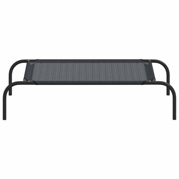 vidaXL Dog Bed Black Textilene and Powder-Coated Steel Small Dog Bed