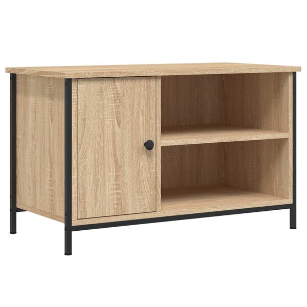 vidaXL TV Cabinet Sonoma oak Engineered wood, iron Medium TV Cabinet