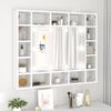 vidaXL Mirror Cabinet White Engineered wood Wall mounting Mirror Cabinet