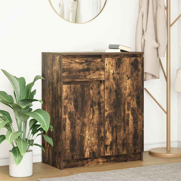 vidaXL Sideboard Smoked Oak Engineered Wood Medium Sideboard