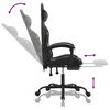 vidaXL Gaming Chair with Footrest Black and Camouflage Faux Leather