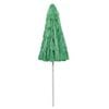 vidaXL Hawaii Beach Parasol Green Polyester Medium Tiltable Parasol