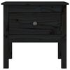 vidaXL Side Table Set of 2 Black Solid Pine Wood Small Side Table