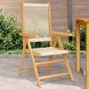 vidaXL Garden Chair Set of 2 Beige Solid acacia wood Foldable