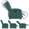 vidaXL Stand Up Massage Recliner Chair Dark Green