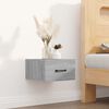 vidaXL Wall-mounted Bedside Cabinet Grey Sonoma Engineered wood