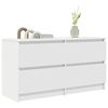 vidaXL TV Cabinet White Engineered wood Medium TV Cabinet Rectangular
