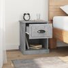 vidaXL Bedside Cabinet Concrete Grey Engineered Wood Small