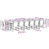 vidaXL Garden Dining Set Set of 16 Black