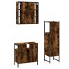 vidaXL Bathroom Cabinet Set Smoked oak Engineered wood Medium