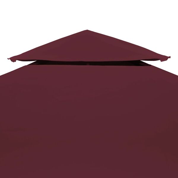 vidaXL Gazebo Top Cover Bordeaux Polyester with PVC coating 13.1 x 9.8 ft