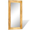 vidaXL Mirror Mango Wood Natural Solid mango wood, Glass Large Mirror