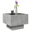 vidaXL Side Table Concrete grey Engineered wood, glass Small Side Table