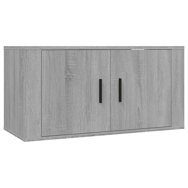 vidaXL TV Cabinet Set Set of 4 Grey Sonoma Engineered wood Medium