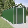vidaXL Garden Shed Green Galvanized Steel Large Storage Garden Shed
