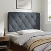 vidaXL Headboard Cushion Dark grey Velvet (100% polyester) 40.2 in