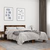vidaXL Bed Frame Smoked Oak Engineered Wood, Metal 53x75 in Durable