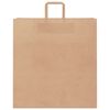 vidaXL Paper Bags 50 pcs with Handles Brown 17.7x6.7x18.9"