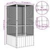 vidaXL Bird Cage Anthracite Galvanized Steel Large Bird Cage