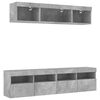 vidaXL 5 Piece TV Wall Units with LED Concrete Gray Engineered Wood