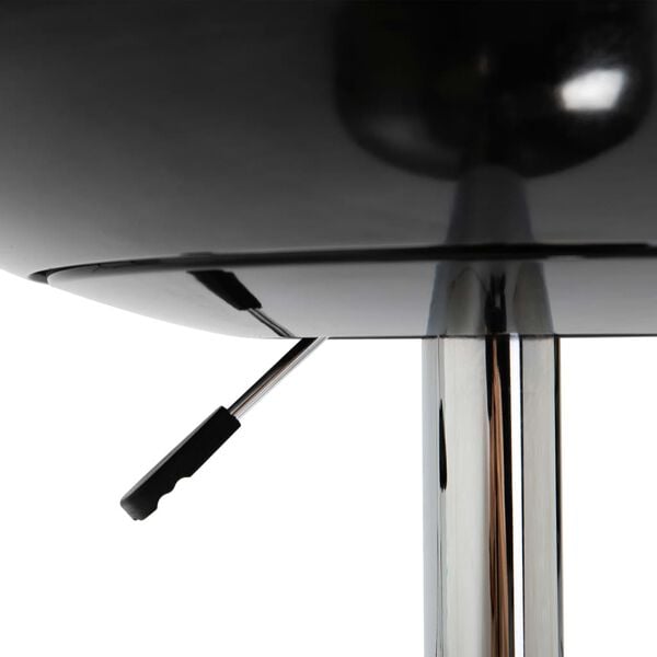 vidaXL Bar Table Black ABS tabletop, chromed steel frame Medium