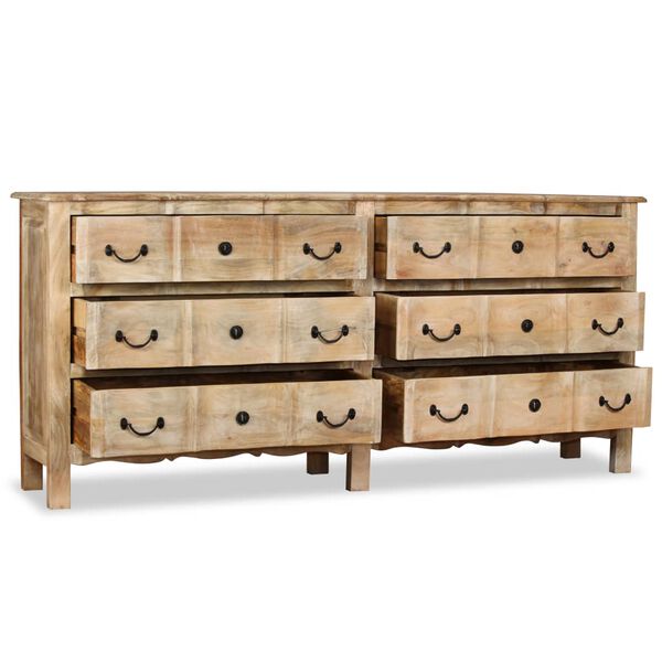 vidaXL Sideboard Whitewashed Solid mango wood Large Sideboard
