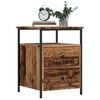 vidaXL Bedside Cabinet Old wood Engineered wood Medium Bedside Cabinet