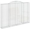 vidaXL Arched Gabion Baskets 5 pcs 118.1x11.8x200/220" Galvanised Iron
