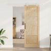 vidaXL Sliding Door Brown 32.68 x 91.34 in Solid Pine Wood