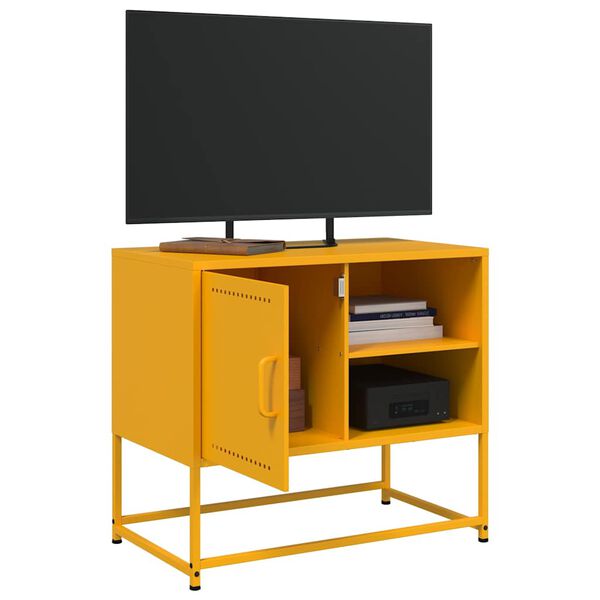 vidaXL TV Cabinet Mustard yellow Steel TV Cabinet Rectangular