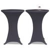 vidaXL Table Cover Set of 2 Anthracite 90% Polyester, 10% Spandex