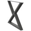 vidaXL Dining Table Legs 2 pcs Anthracite 35.4x(28.3-28.9)" Steel