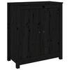 vidaXL Sideboard Set of 2 Black Solid pine wood Medium Sideboard