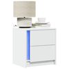 vidaXL Bedside Cabinet White Engineered wood Standard Bedside Cabinet