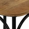vidaXL Cross Chair Set of 6 Black Solid Mango Wood Medium Durable